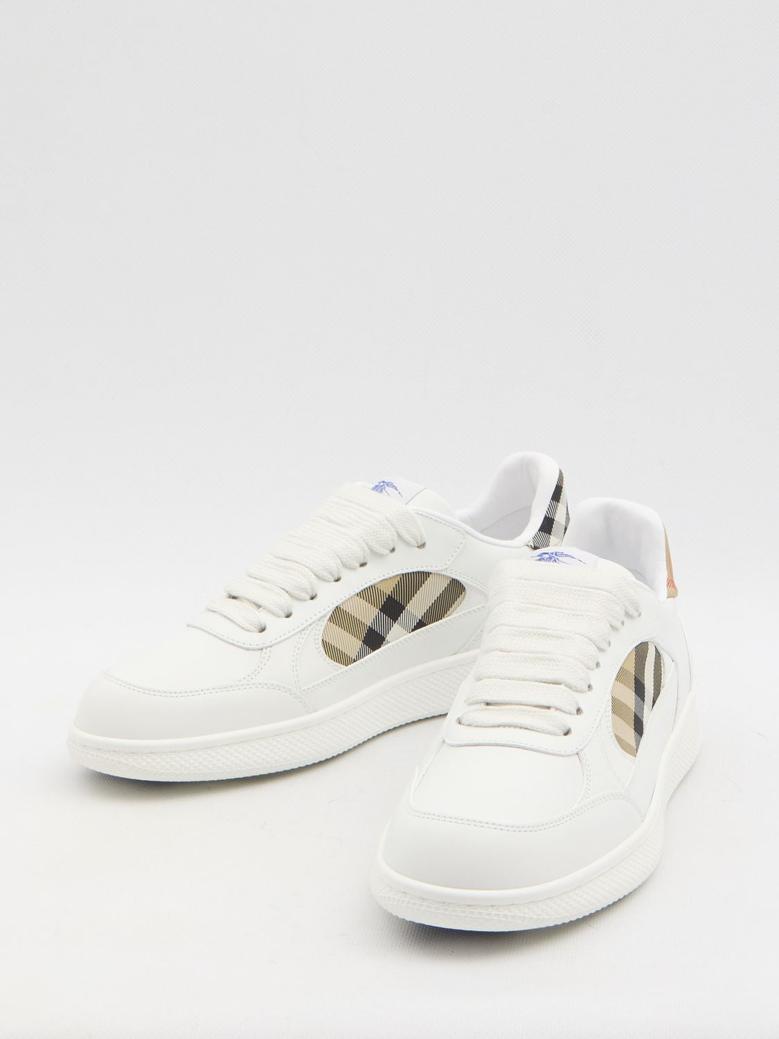 WHITE LEATHER SNEAKERS Burberry