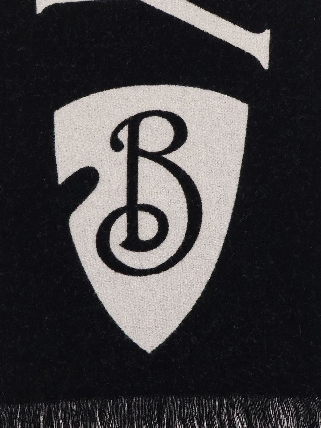 BLACK WOOL SCARF Burberry