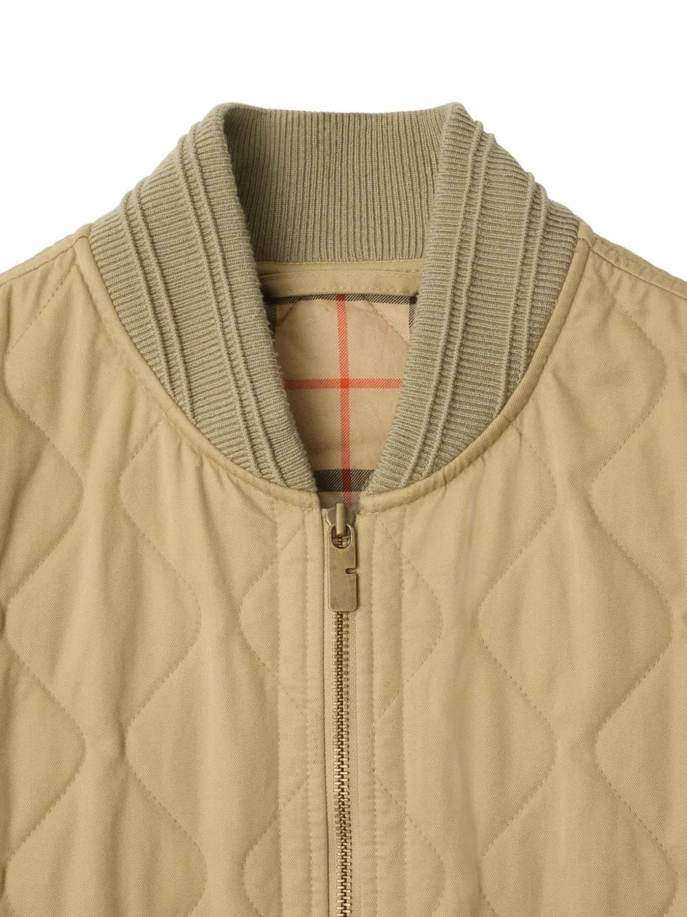 KHAKI COTTON SLEEVELESS JACKET Burberry