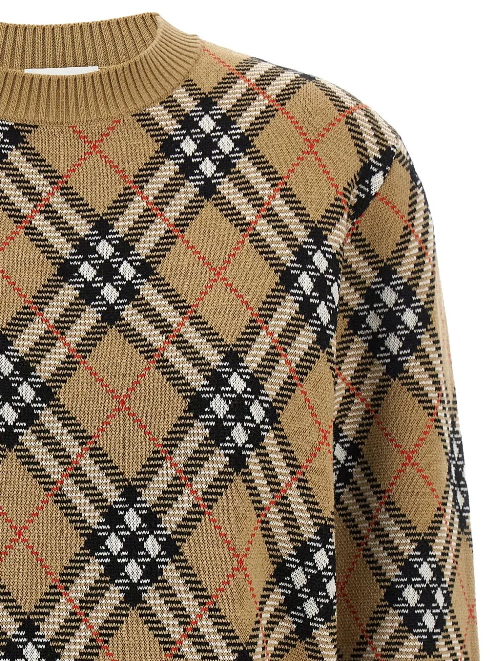 CHECK-PATTERN WOOL SWEATER Burberry