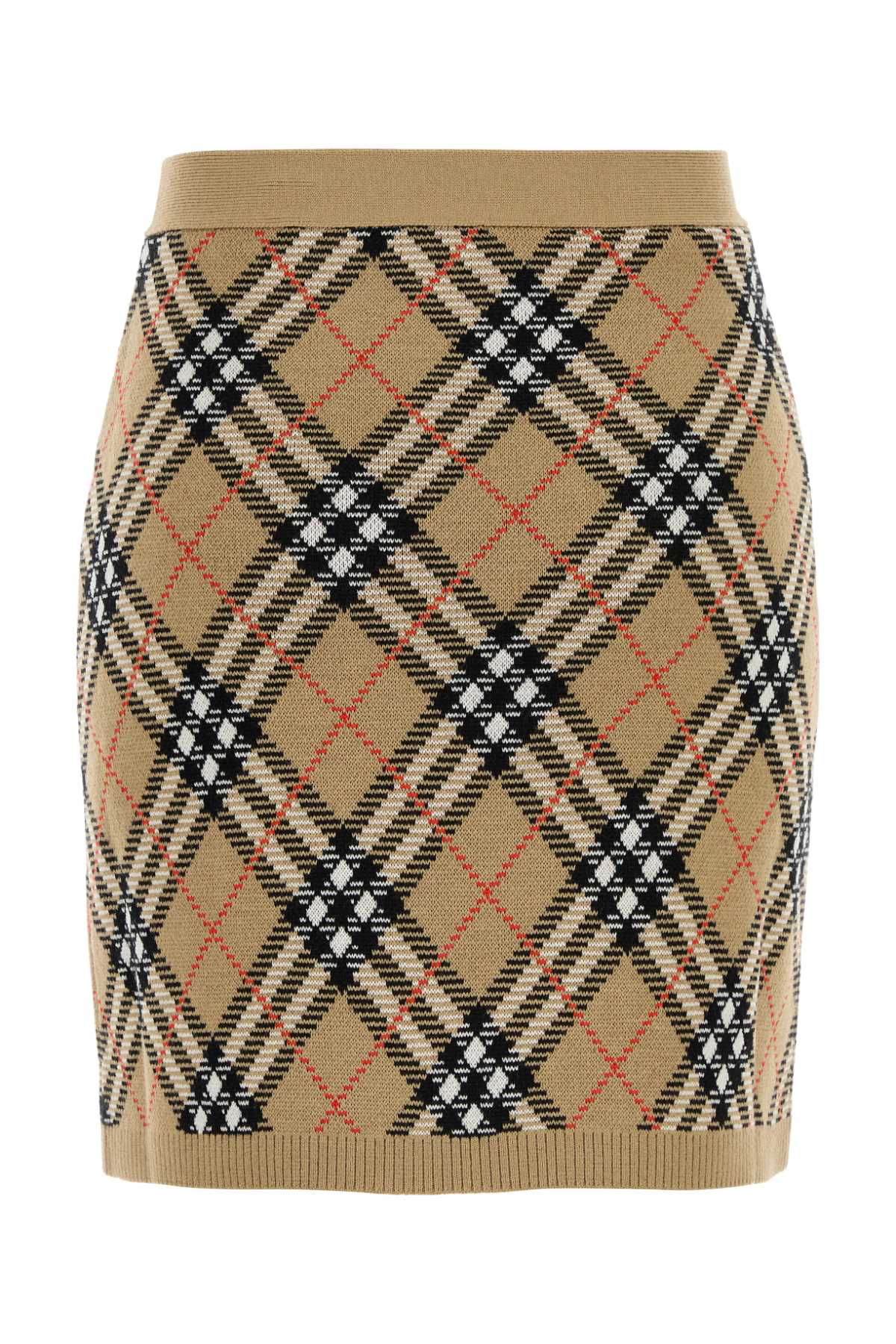 EMBROIDERED WOOL BLEND MINI SKIRT Burberry