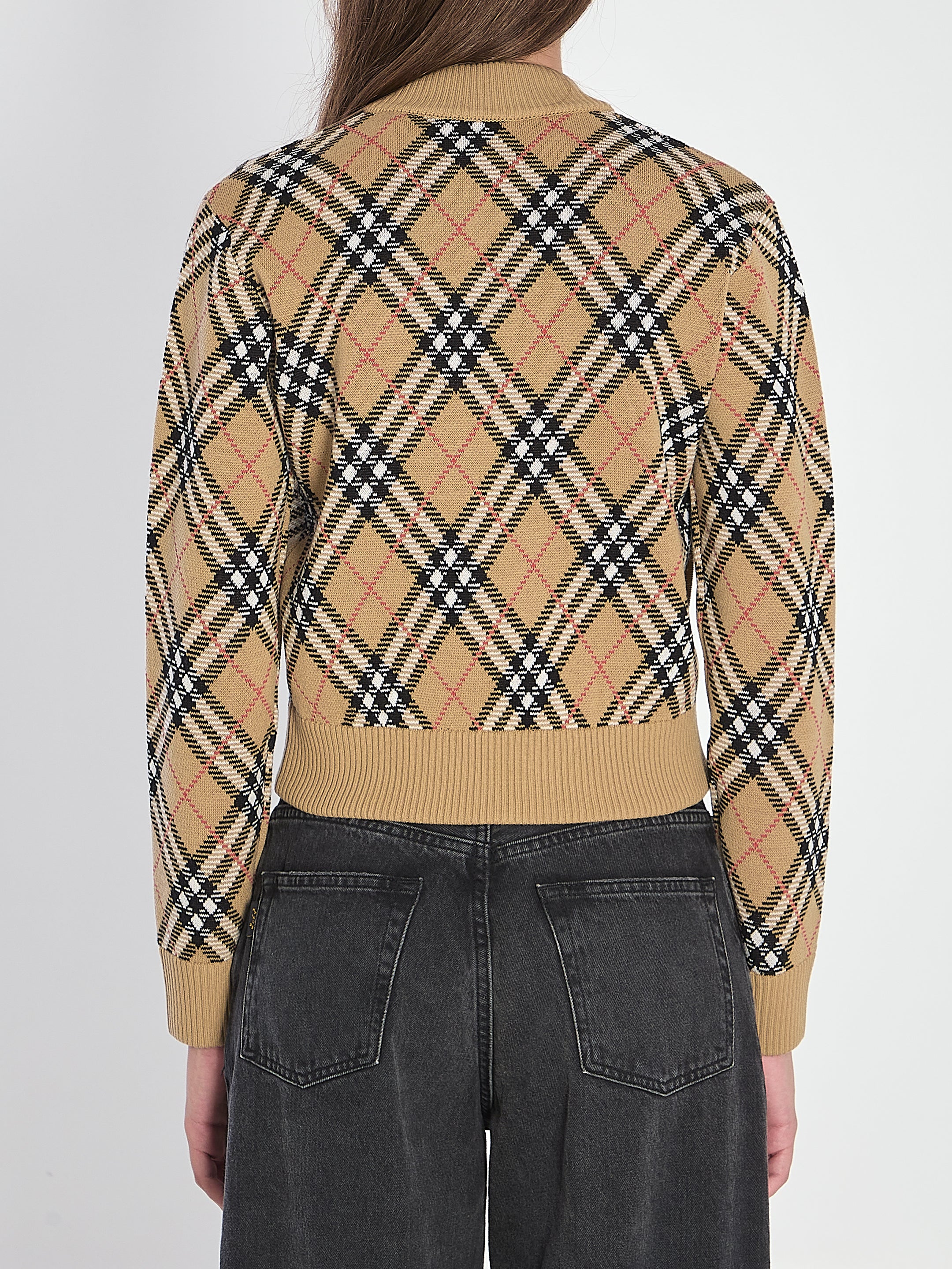 EMBROIDERED WOOL BLEND CARDIGAN Burberry