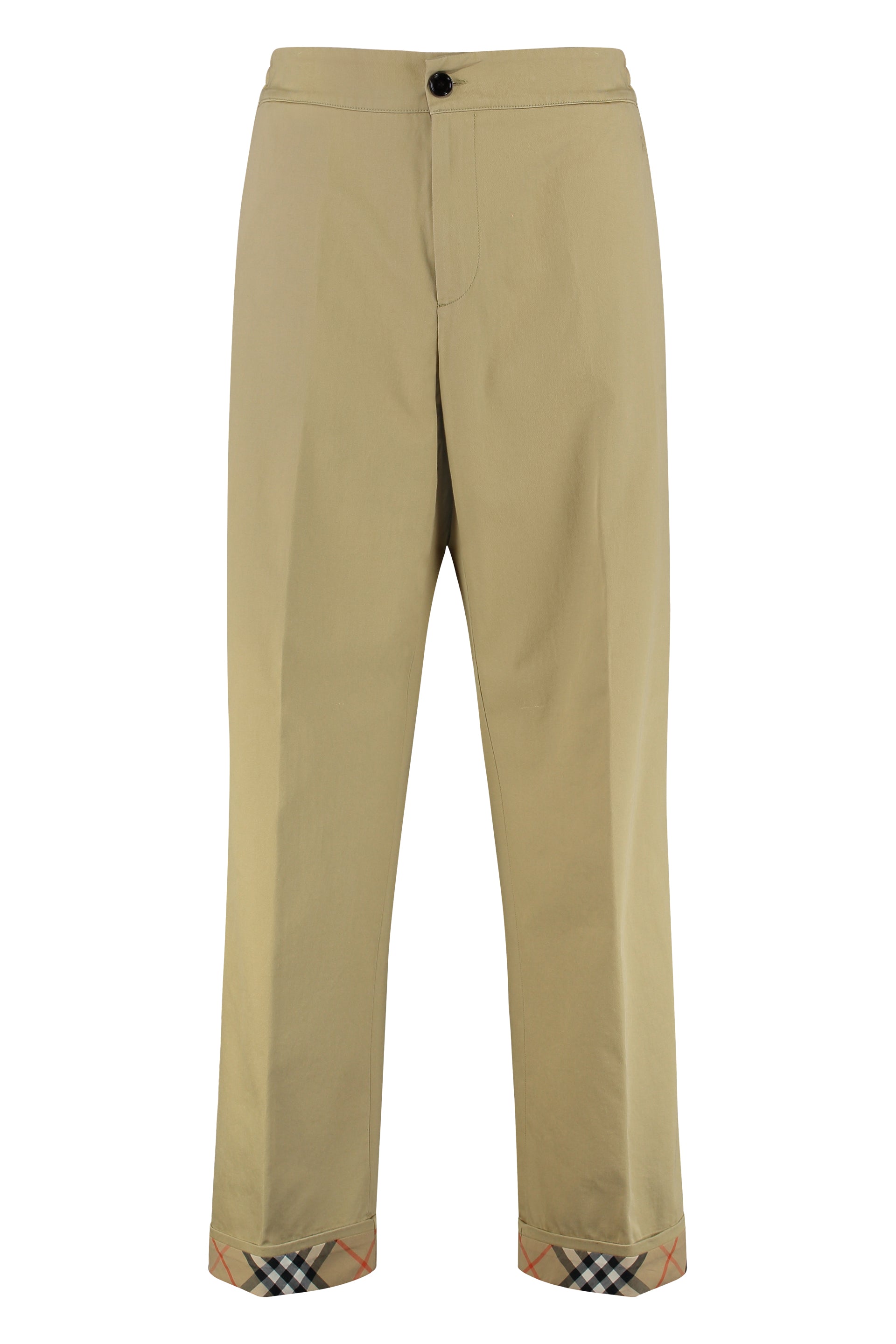 COTTON TROUSERS Burberry Beige 48