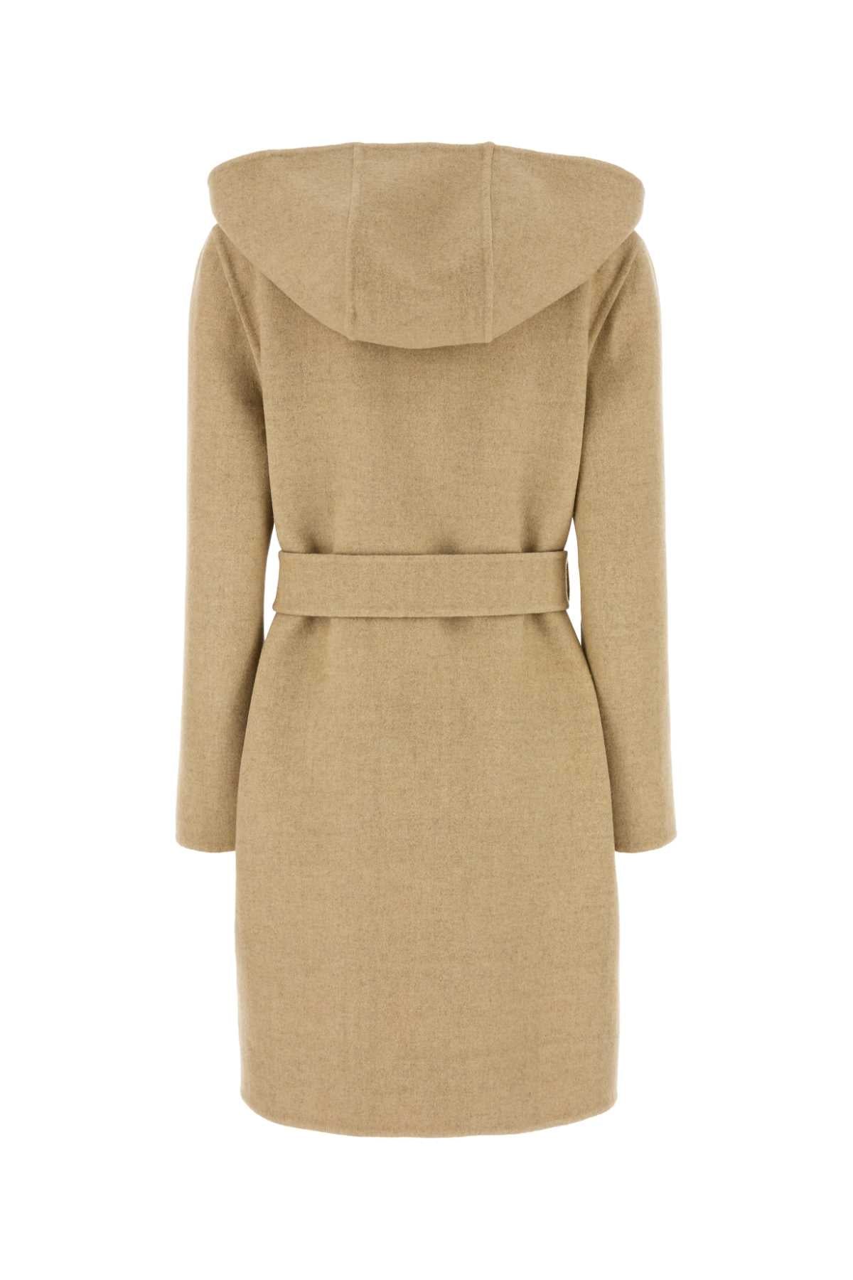 BEIGE WOOL REVERSIBLE COAT Burberry