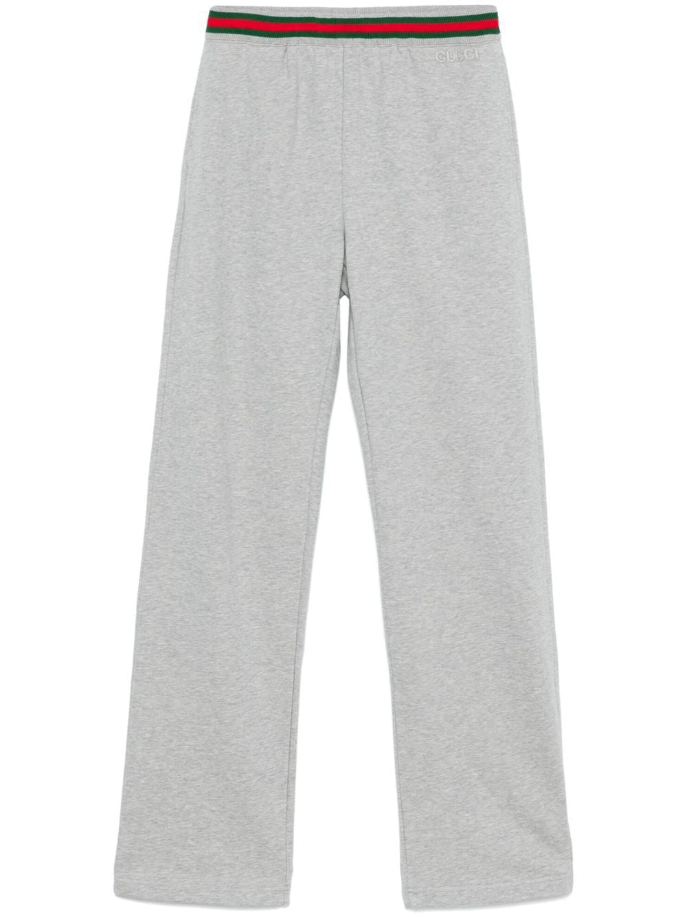 COTTON JERSEY JOGGING PANTS WITH WEB DETAIL Gucci GREY XS