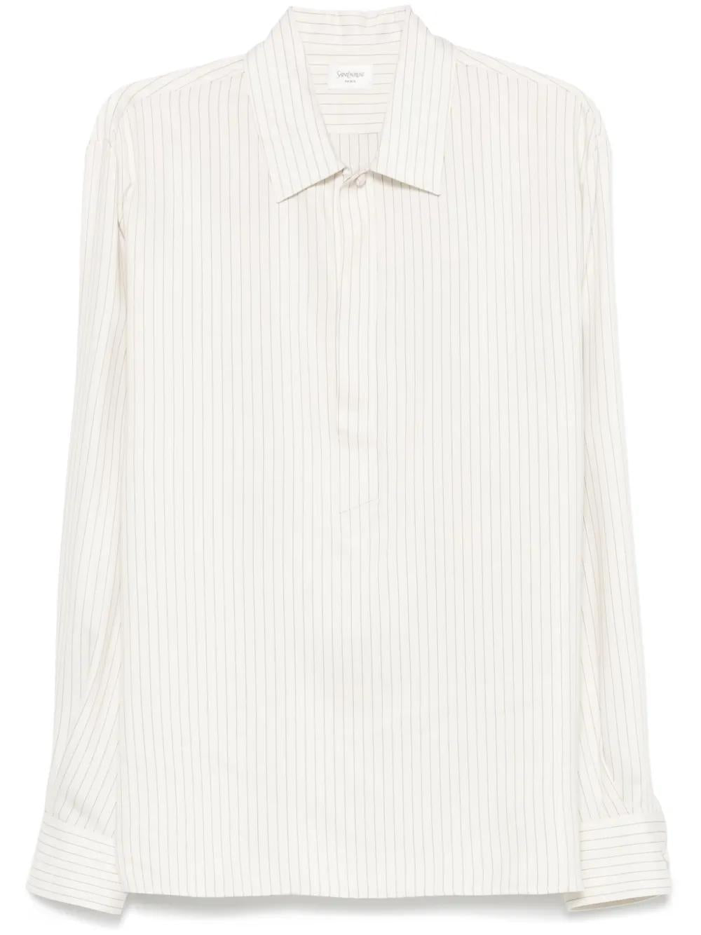 STRIPED TUNIC SHIRT Saint Laurent BLACK 40
