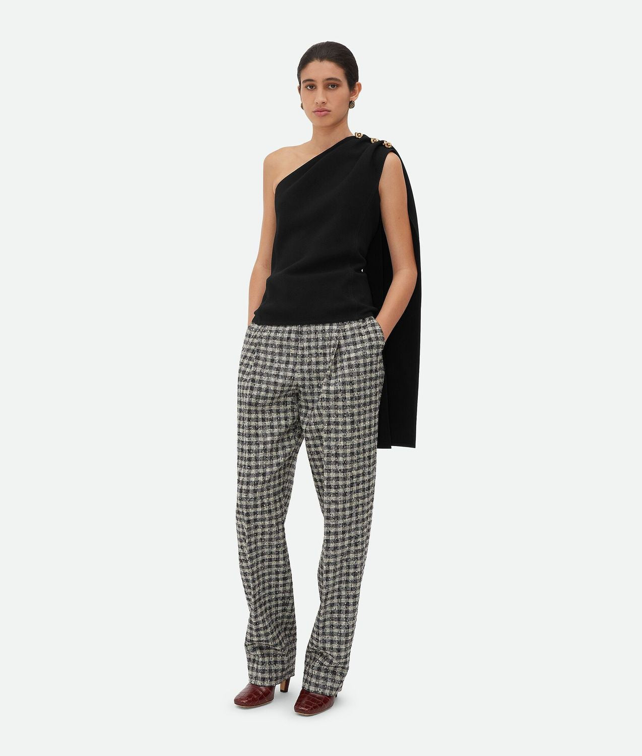 CREPE TOPS. Bottega Veneta BLACK 42