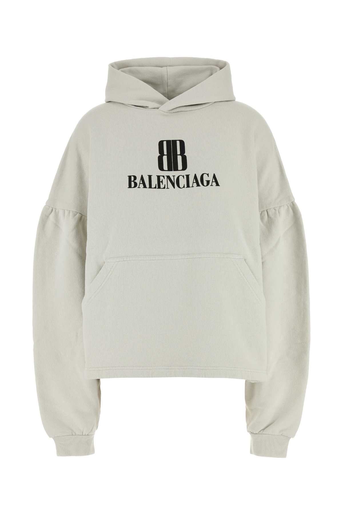 CHALK COTTON OVERSIZE SWEATSHIRT Balenciaga WHITE 2