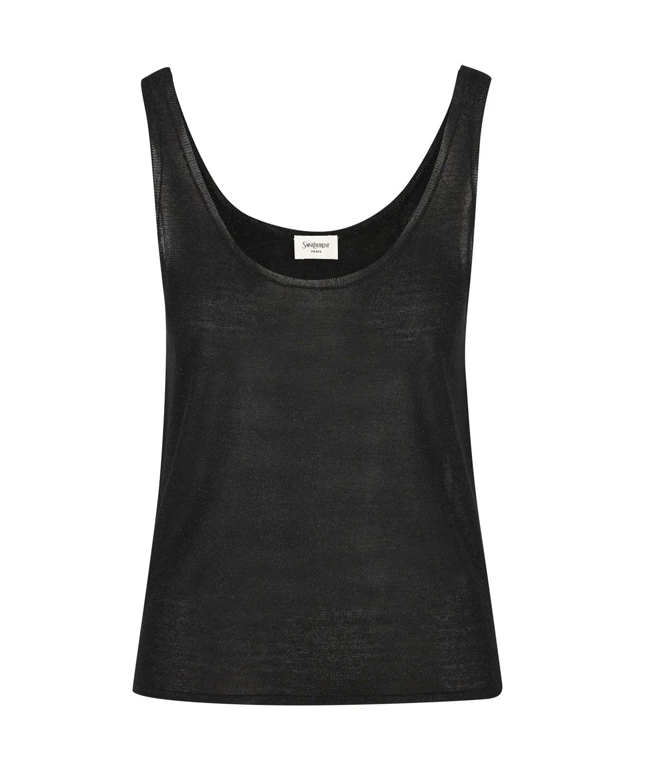BLACK VISCOSE T-SHIRT Saint Laurent BLACK XS