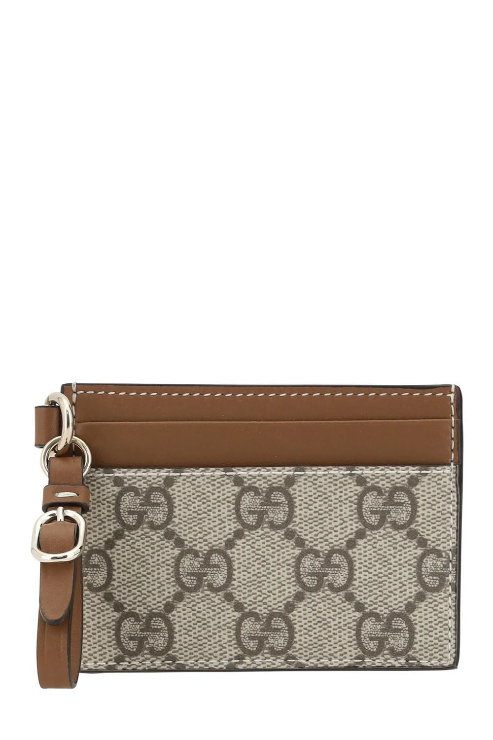 CARD HOLDER GG EMBLEM Gucci BROWN UNI
