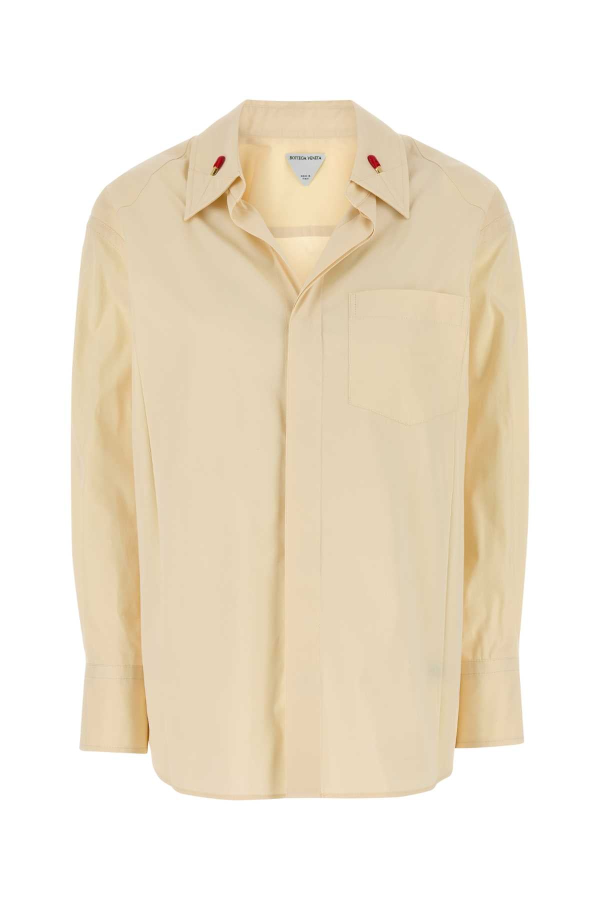 CREAM COTTON BLEND SHIRT Bottega Veneta YELLOW 42