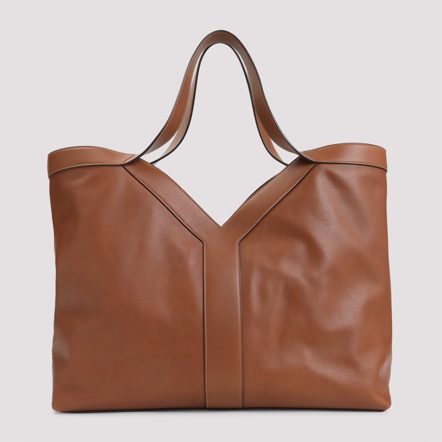 LARGE Y TOTE IN LEATHER Saint Laurent