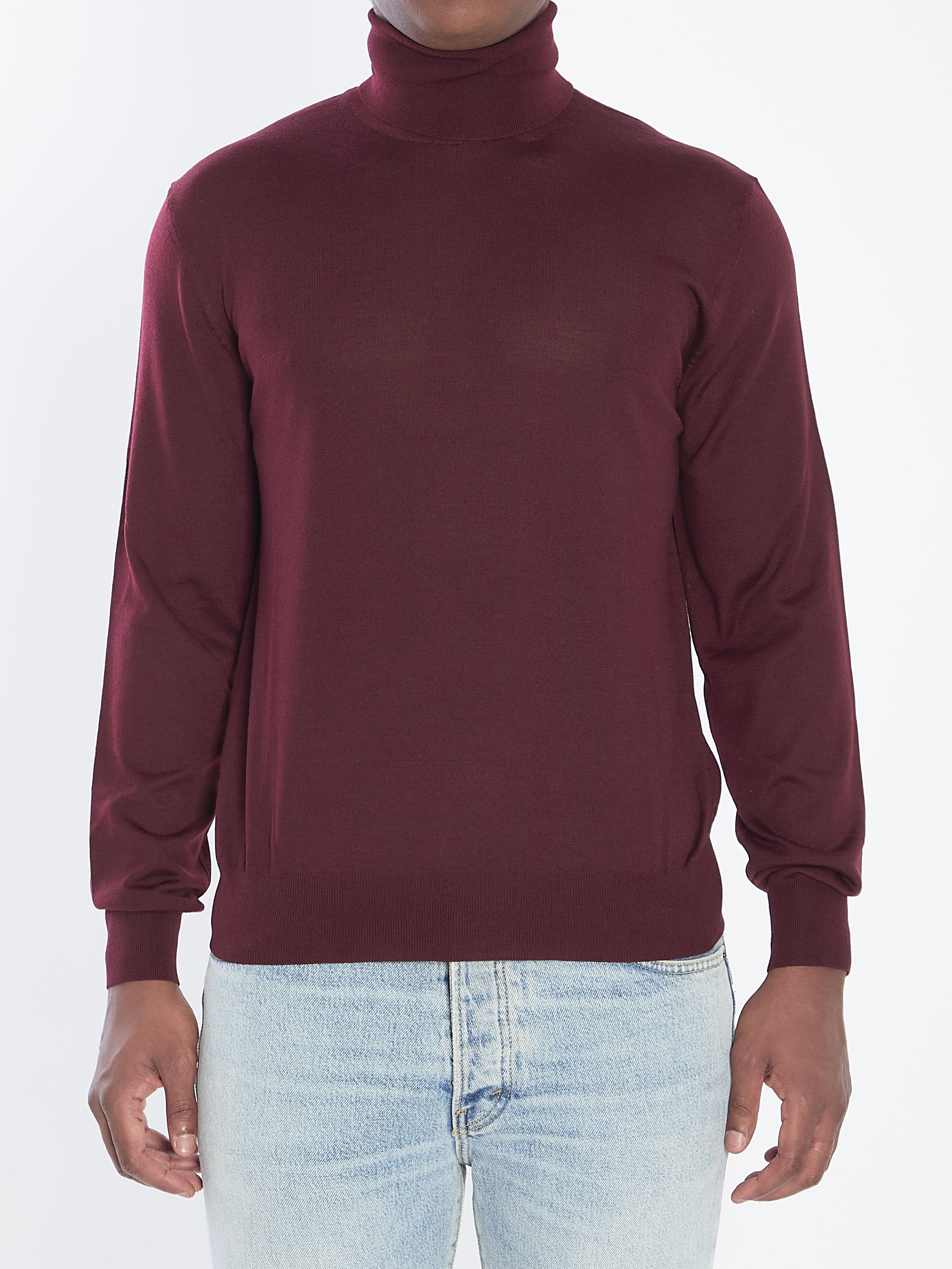 WOOL TURTLENECK SWEATER Saint Laurent BORDEAUX M