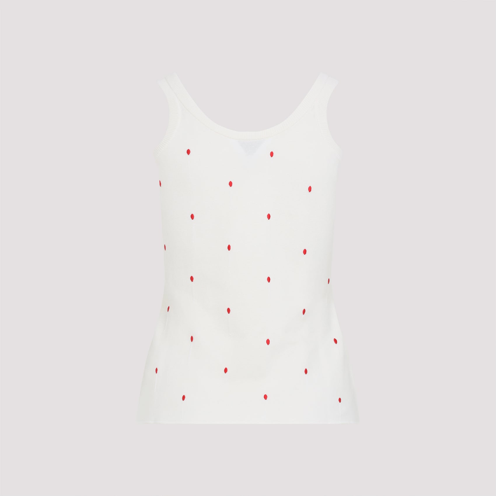 IVORY COTTON BLEND TANK TOP Bottega Veneta