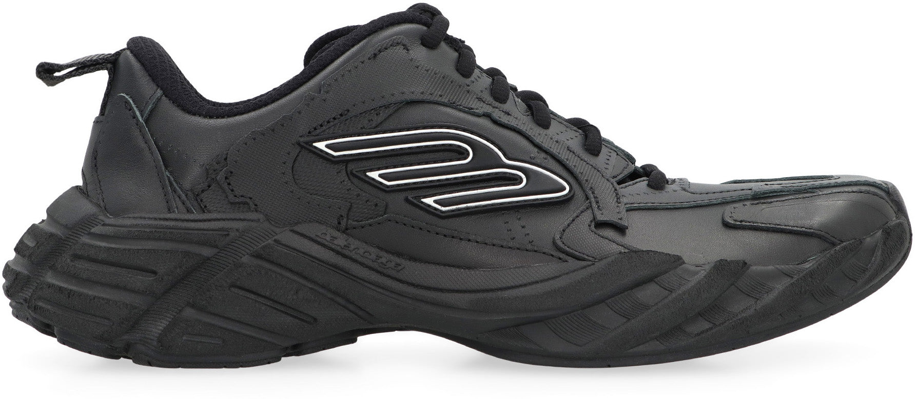 MONDAY LEATHER AND FABRIC LOW-TOP SNEAKERS Balenciaga