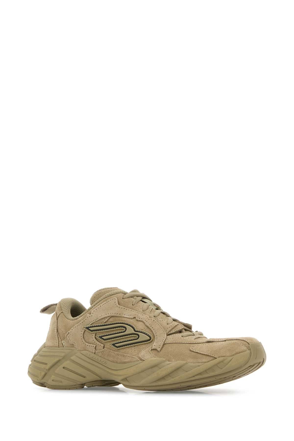 BEIGE SUEDE MONDAY SNEAKERS Balenciaga