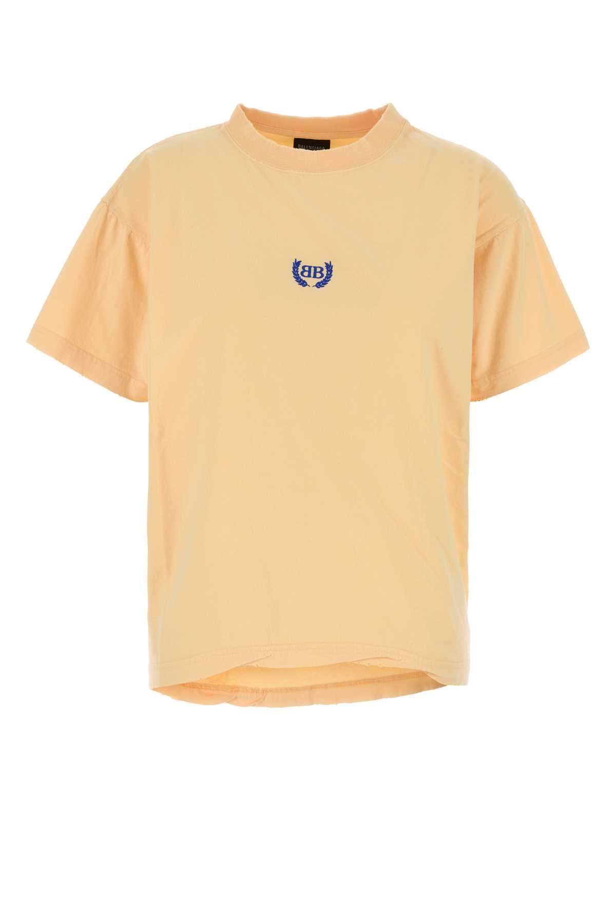 PASTEL ORANGE COTTON OVERSIZE T-SHIRT Balenciaga ORANGE XS
