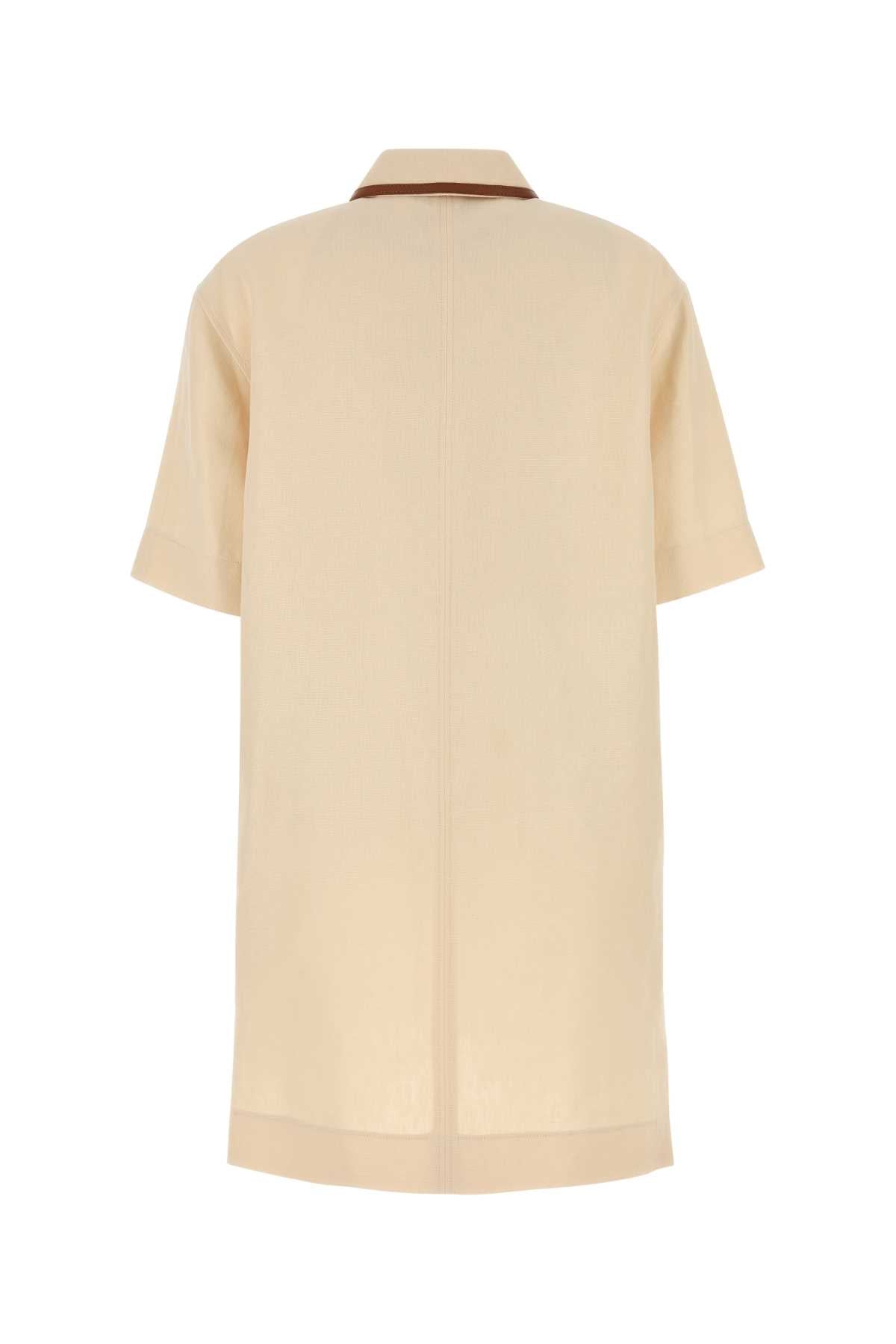 SAND LINEN MINI DRESS Gucci