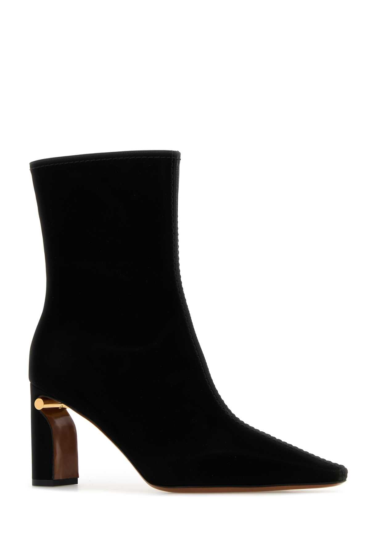 BLACK FABRIC ANKLE BOOTS Alexander McQueen