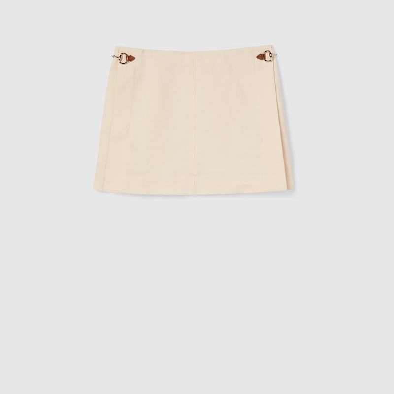 SKIRT LINEN CANVAS W/HORSEBIT Gucci WHITE 44