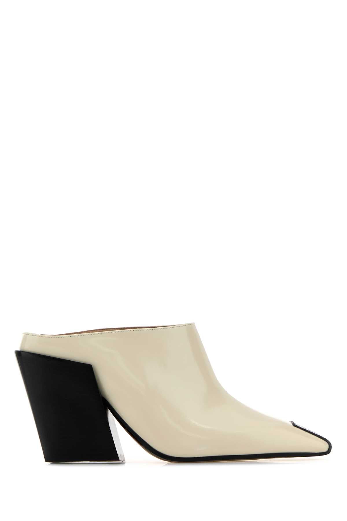 IVORY LEATHER VENTURA MULES Bottega Veneta WHITE 36