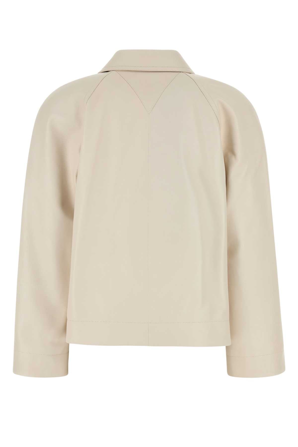 IVORY LEATHER JACKET Bottega Veneta