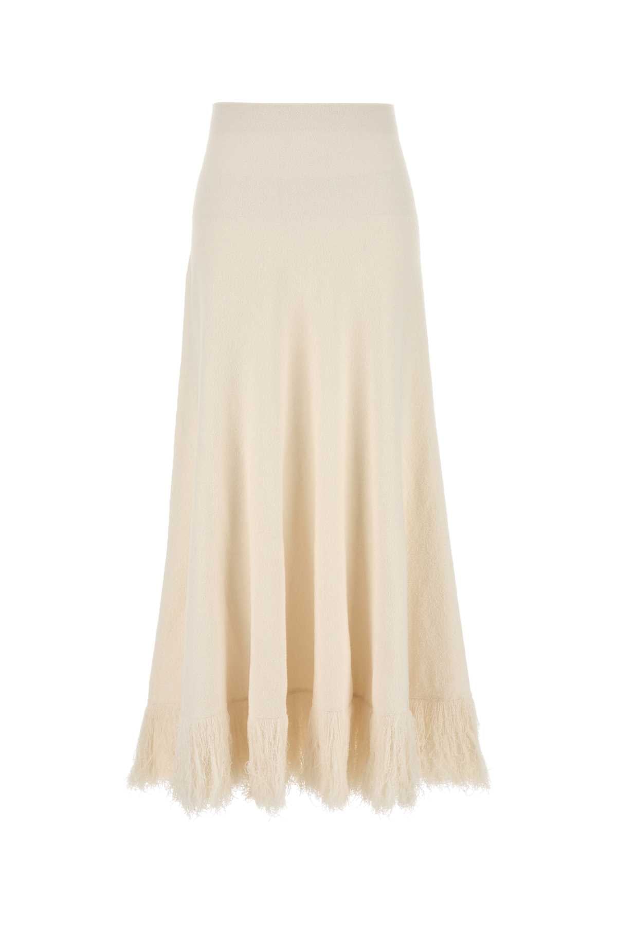 BOUCLE MAXI SKIRT Bottega Veneta WHITE S