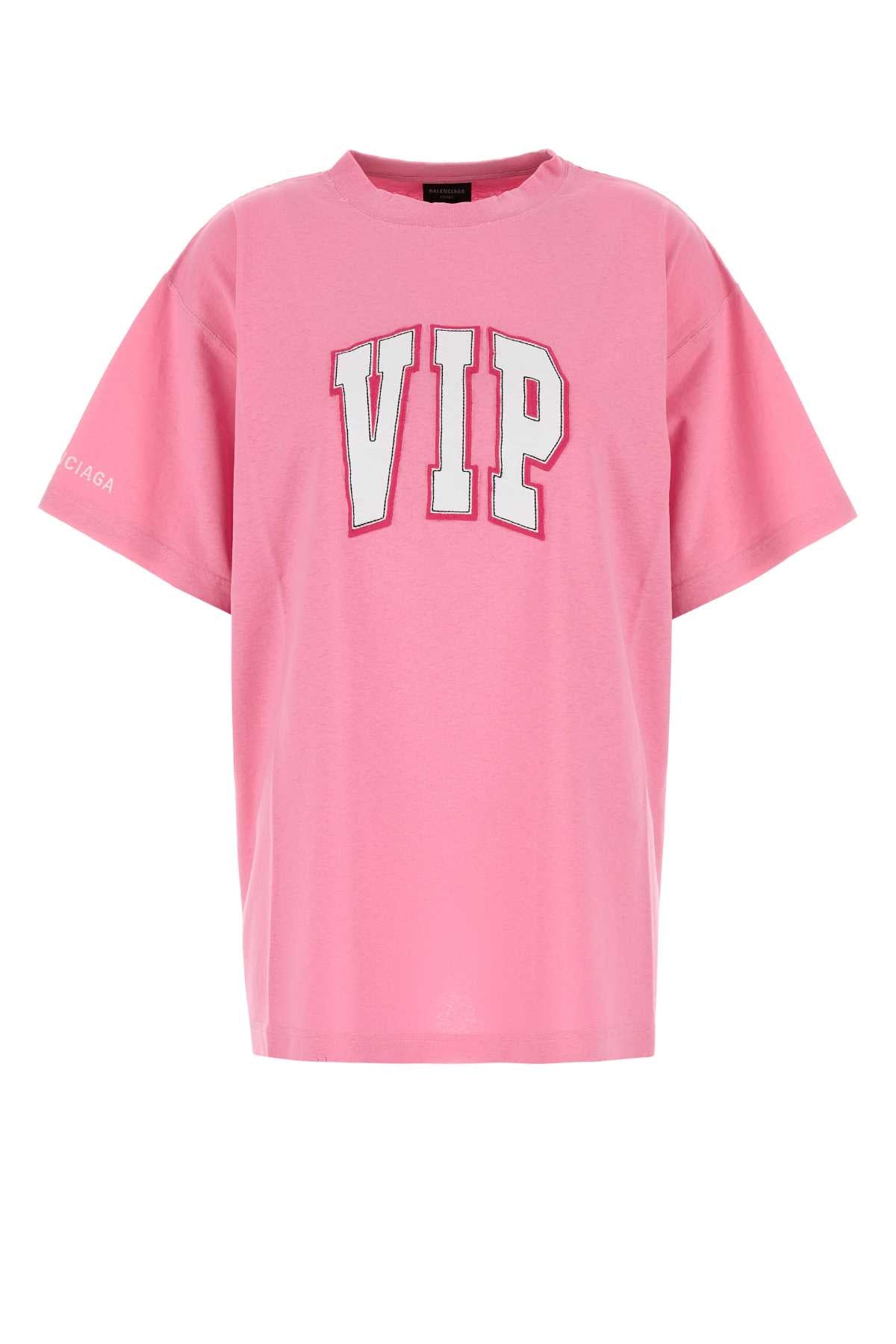 PINK COTTON OVERSIZE T-SHIRT Balenciaga PINK 1