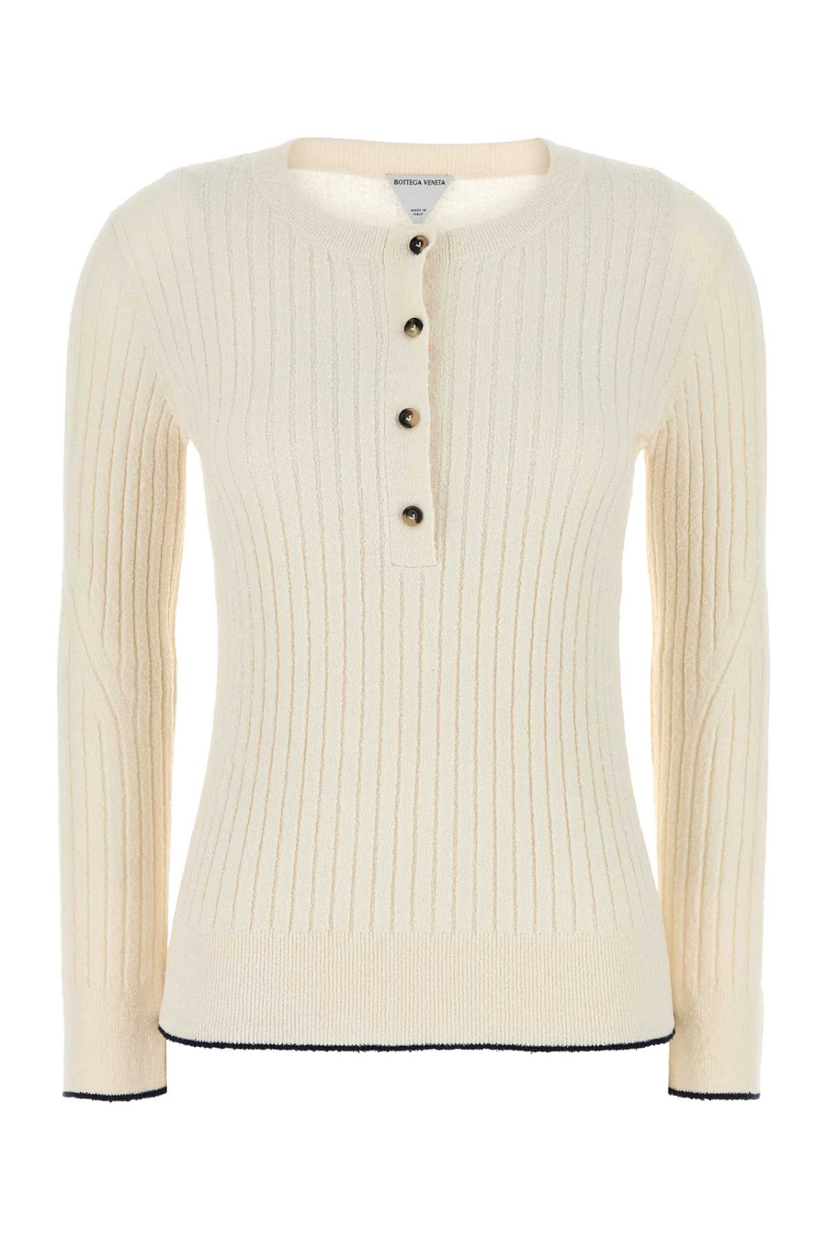 IVORY BOUCLé TOP Bottega Veneta WHITE S