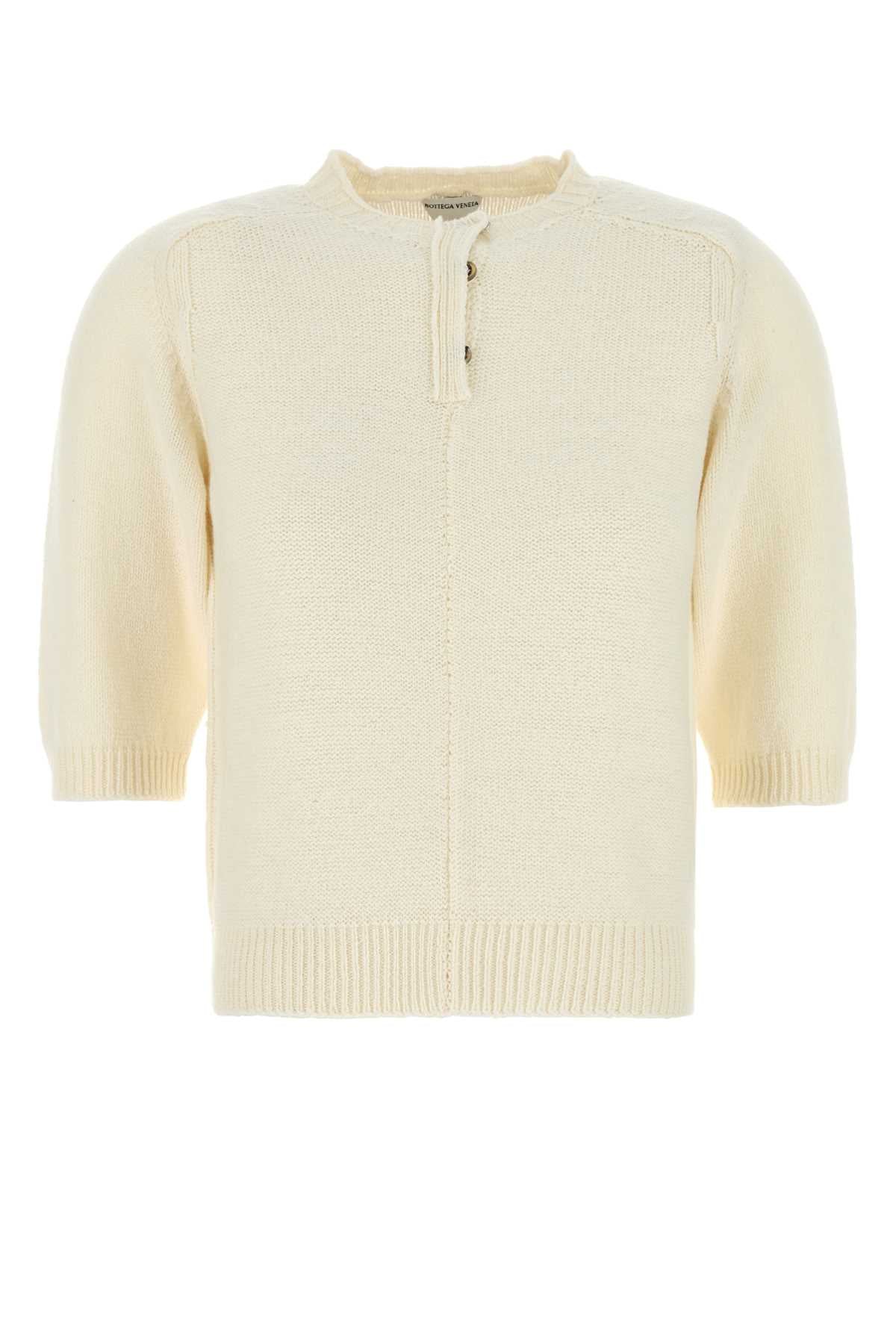 IVORY WOOL SWEATER Bottega Veneta WHITE XS