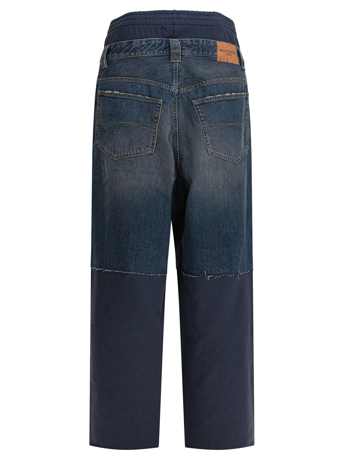 BLUE COTTON TROUSERS Balenciaga
