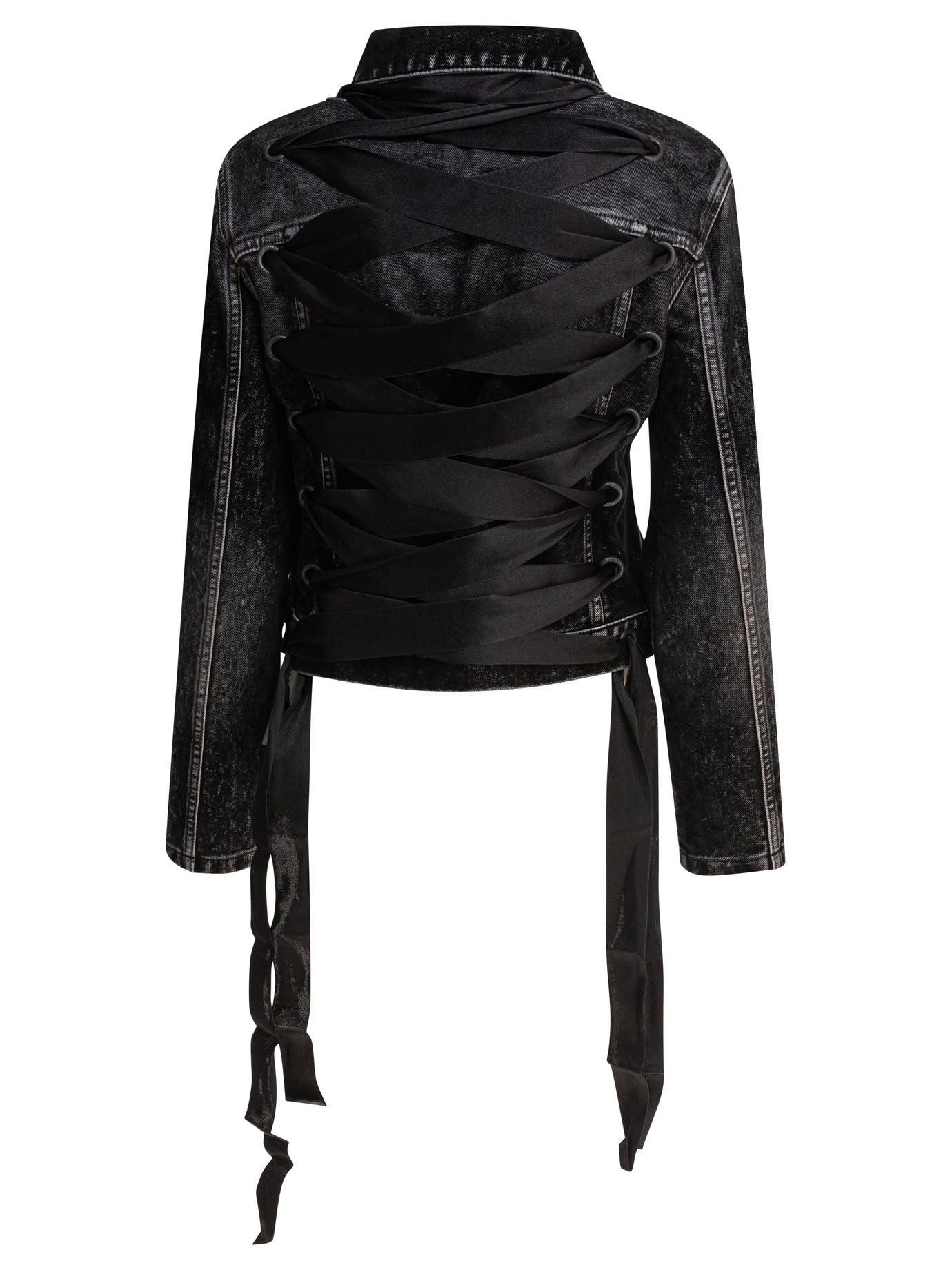 DENIM JACKET WITH LACES Balenciaga