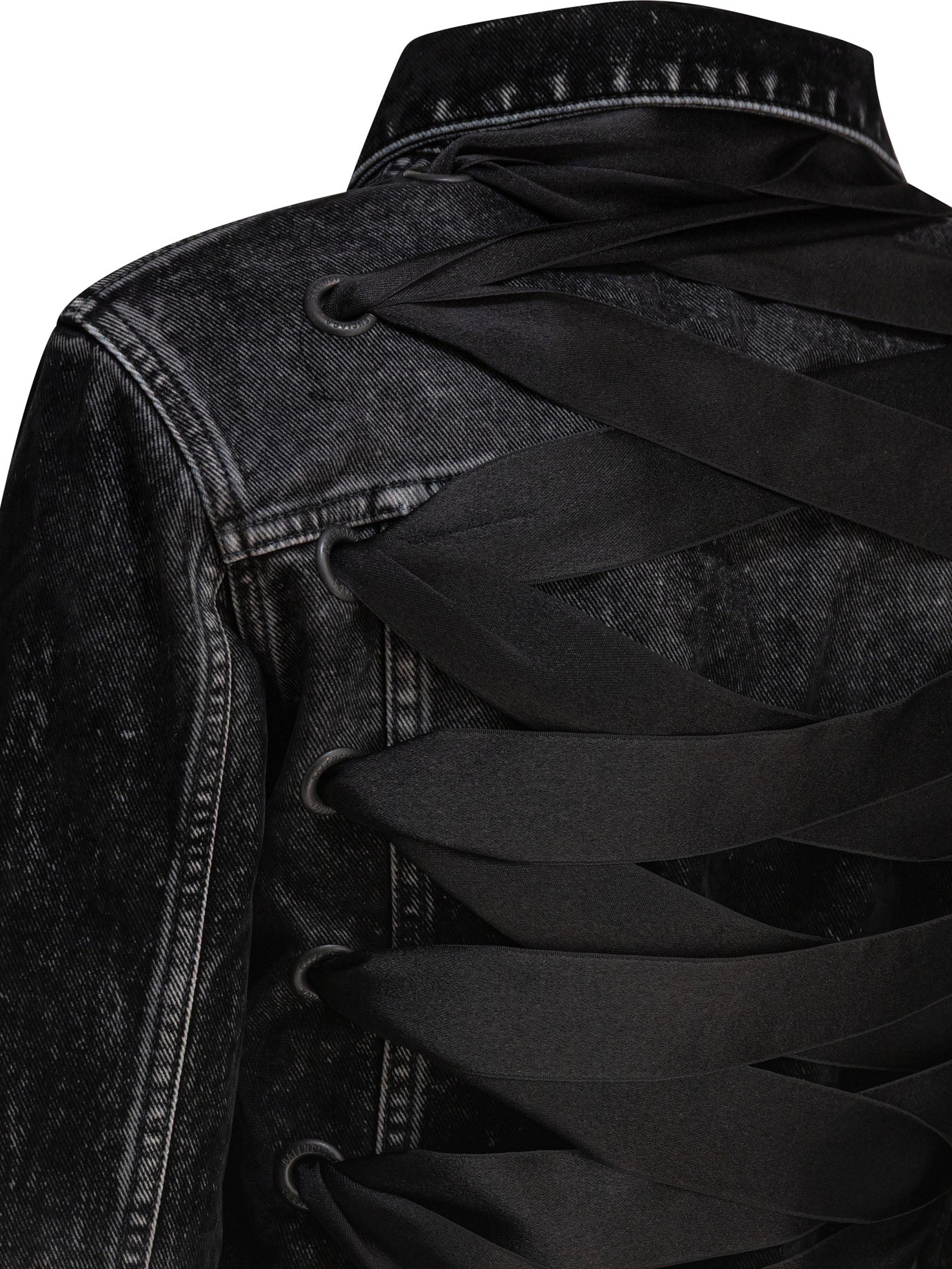 DENIM JACKET WITH LACES Balenciaga