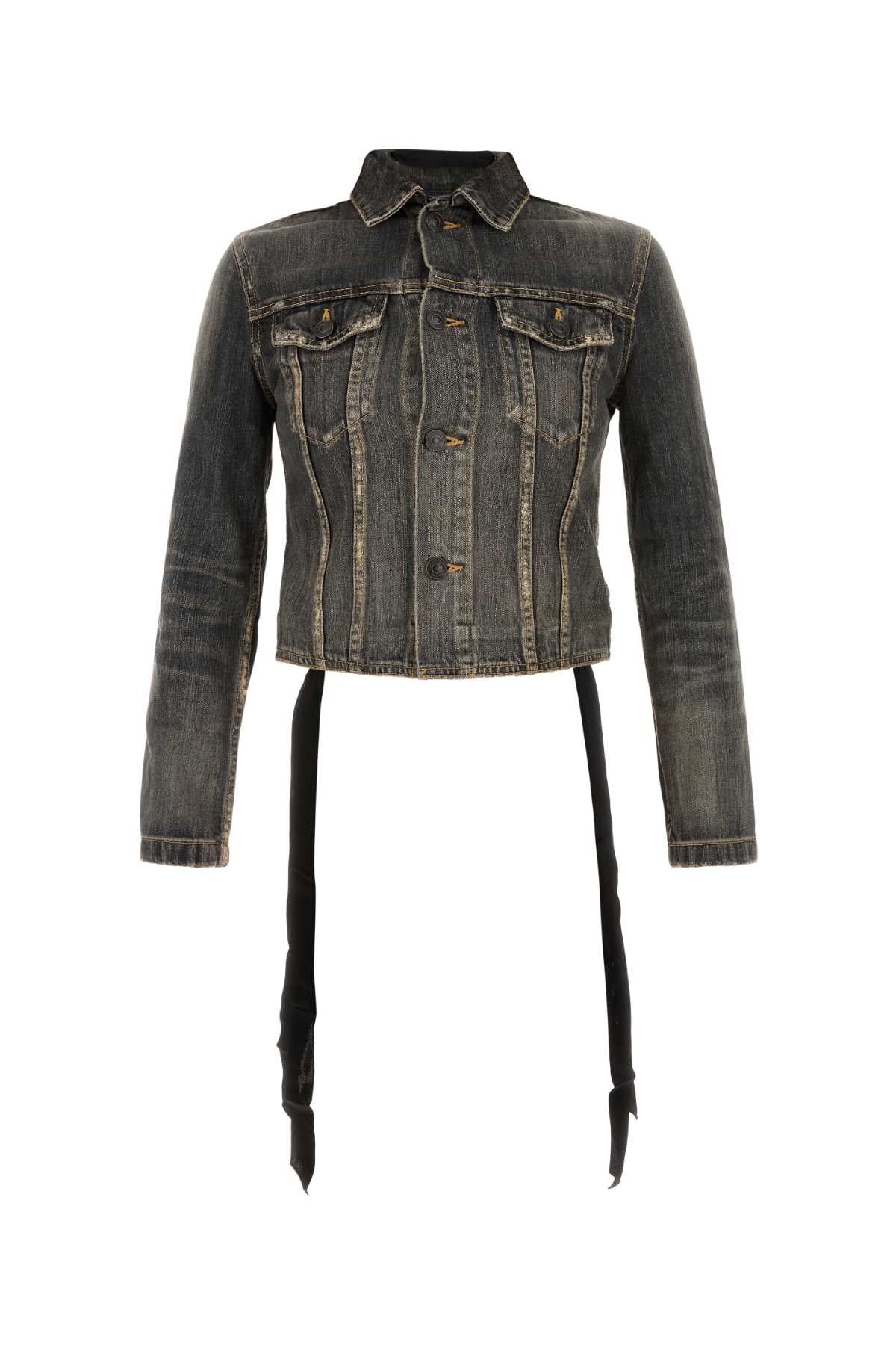 BLACK DENIM JACKET Balenciaga BLACK 36F