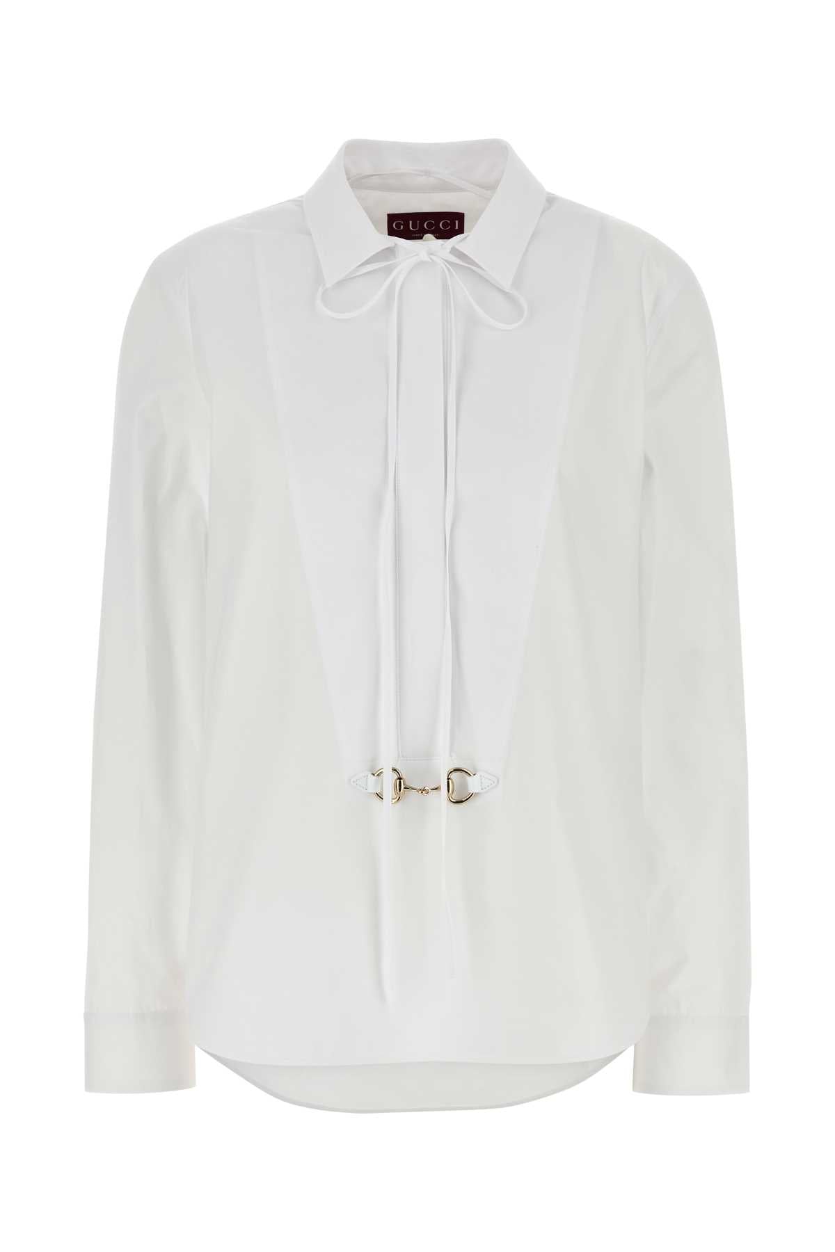 WHITE POPLIN SHIRT Gucci WHITE 38