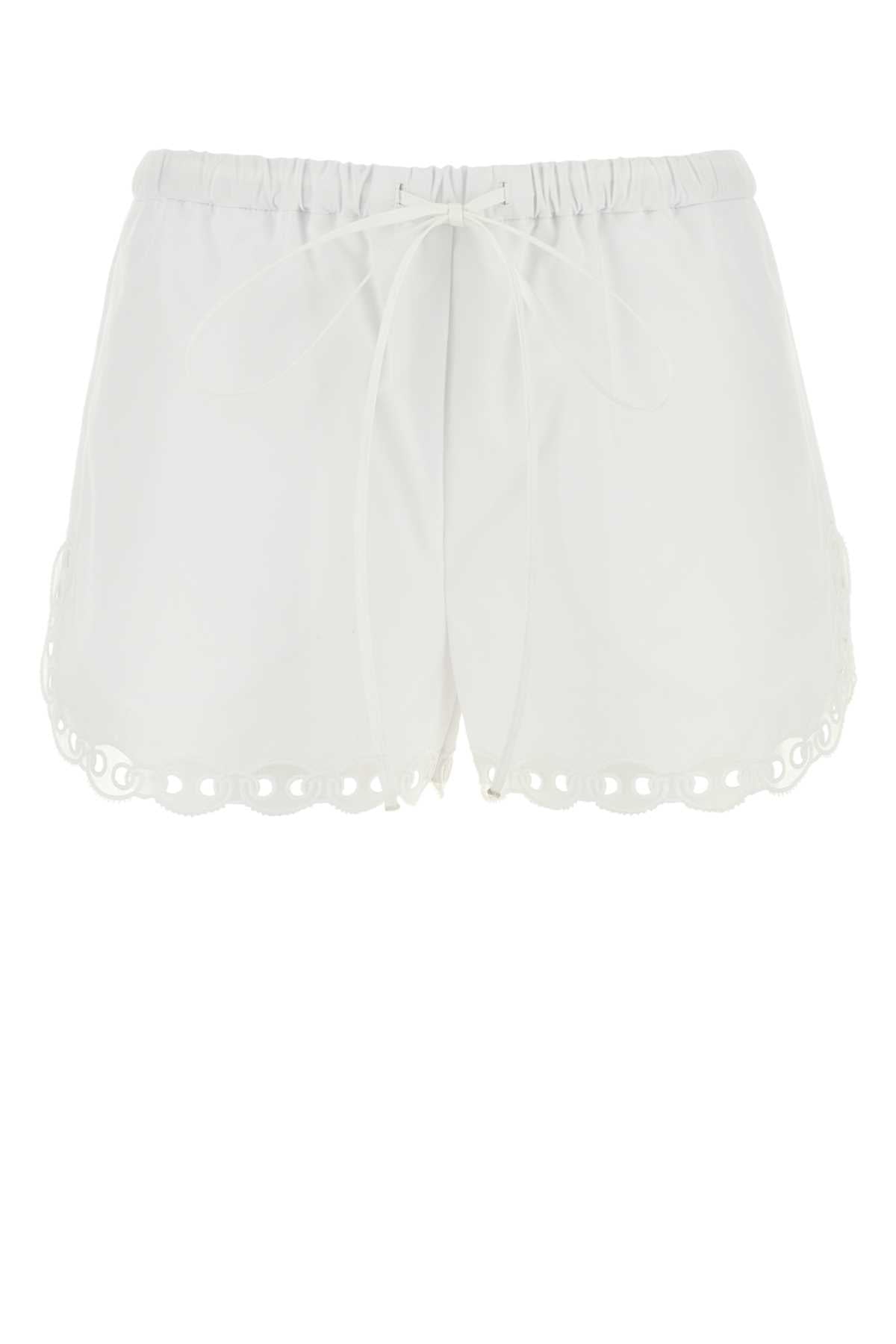 WHITE POPLIN SHORTS Gucci WHITE 40