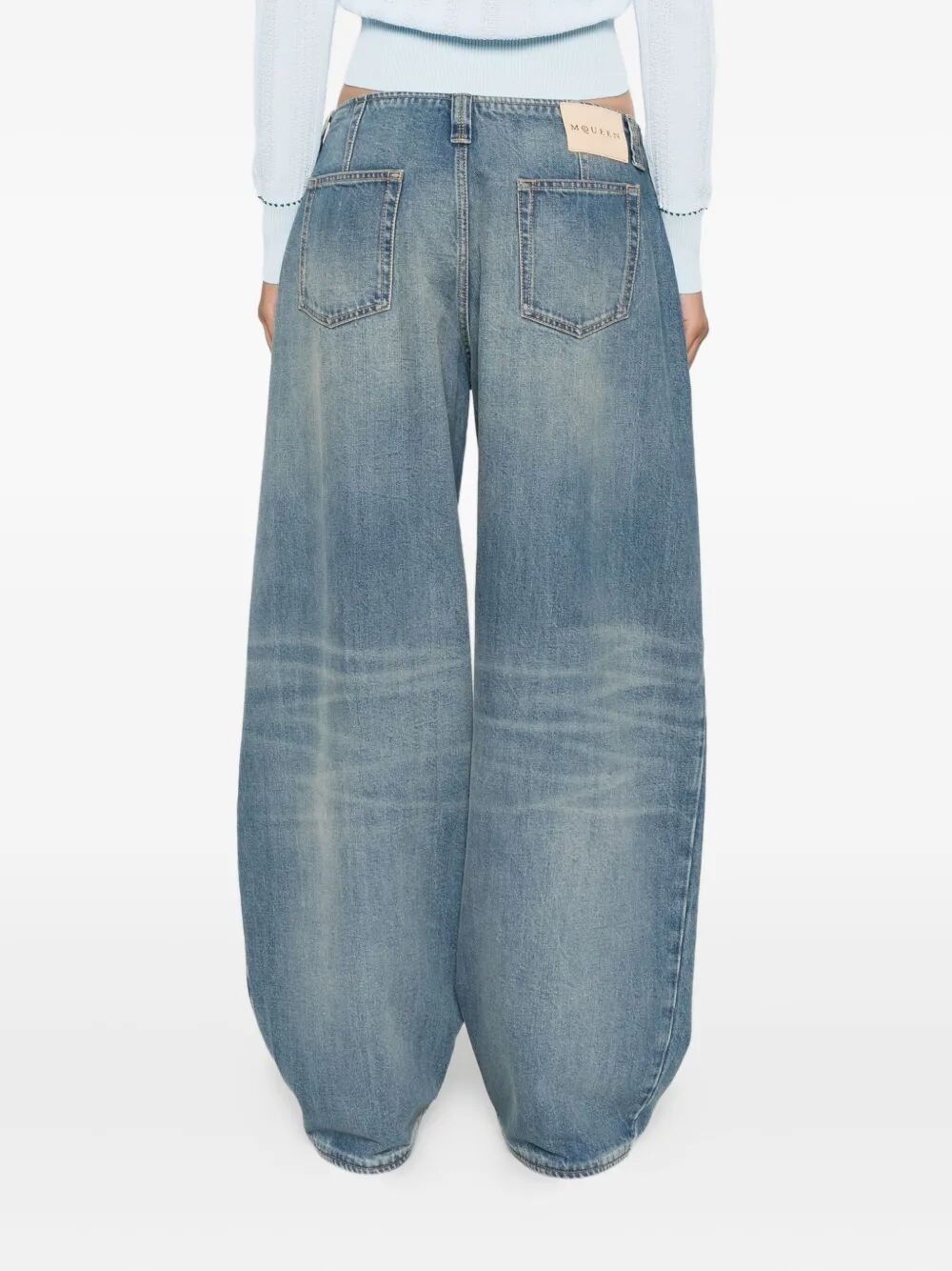 BLUE COTTON CLOTHING JEANS Alexander McQueen