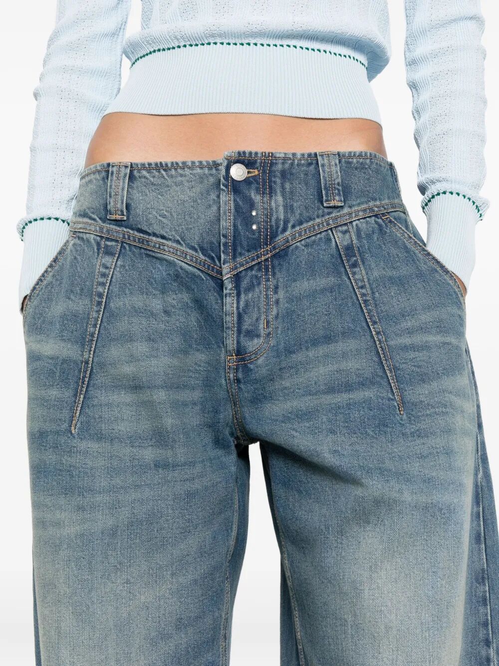 BLUE COTTON CLOTHING JEANS Alexander McQueen