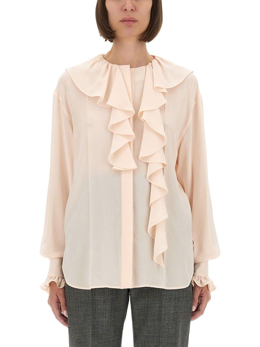 SHIRT WITH RUFFLES Alexander McQueen PINK 40