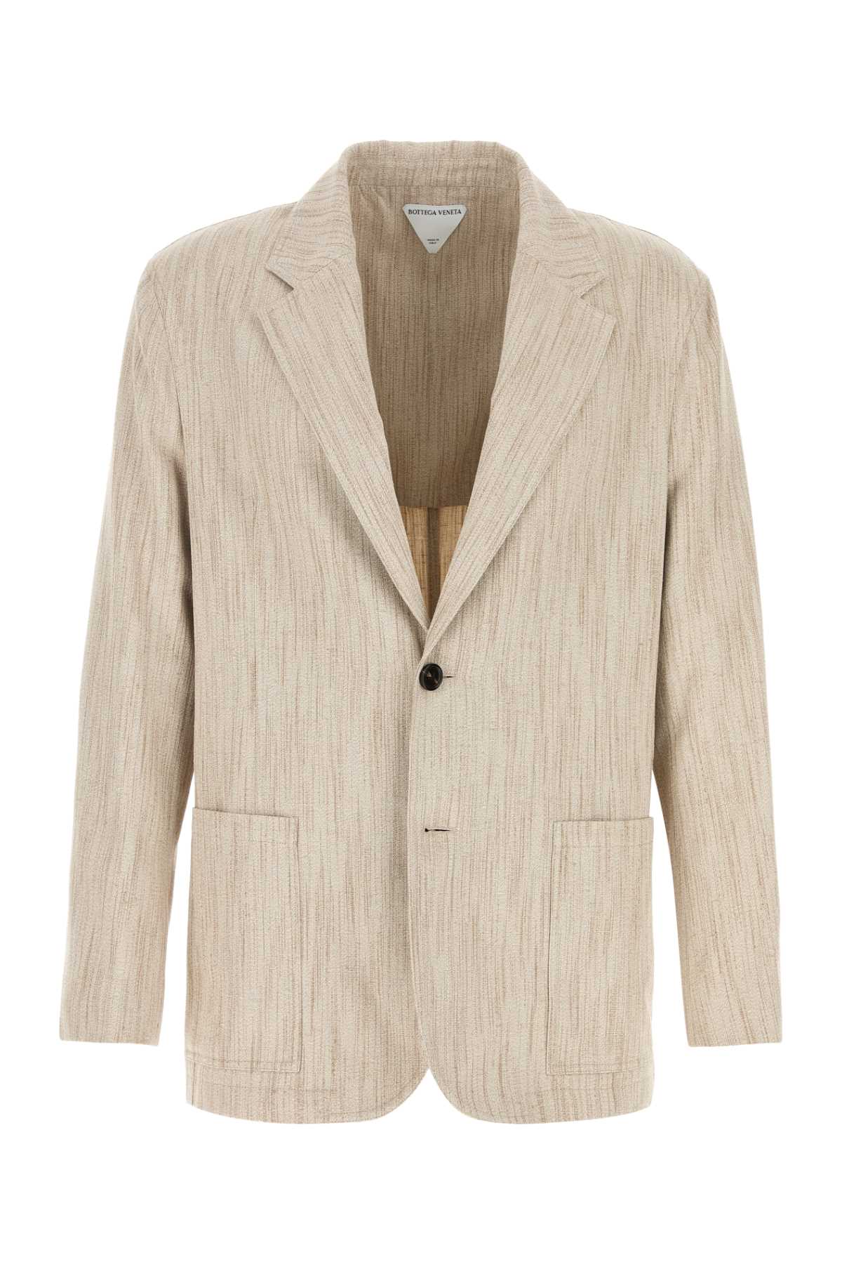 MELANGE SAND VISCOSE BLEND BLAZER Bottega Veneta CAMEL 54