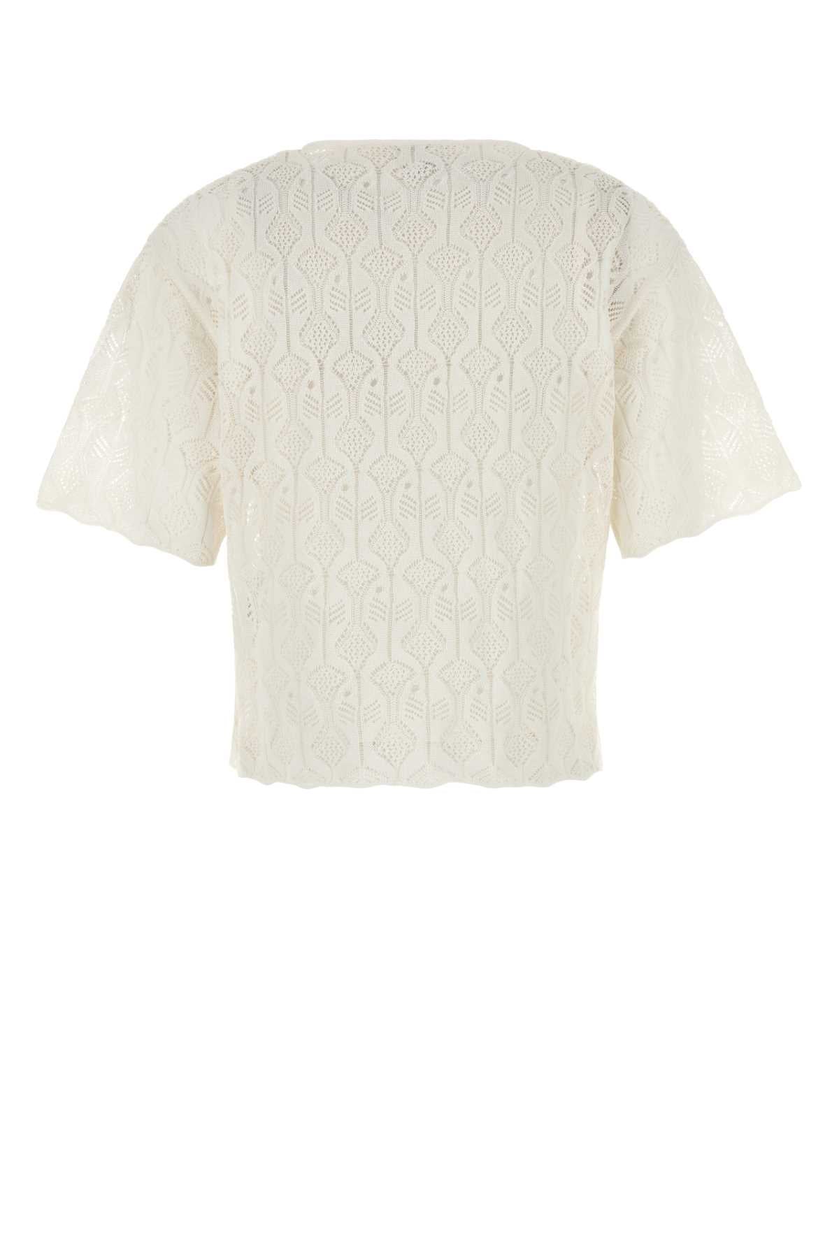 WHITE LACE FISH TOP Bottega Veneta WHITE XS