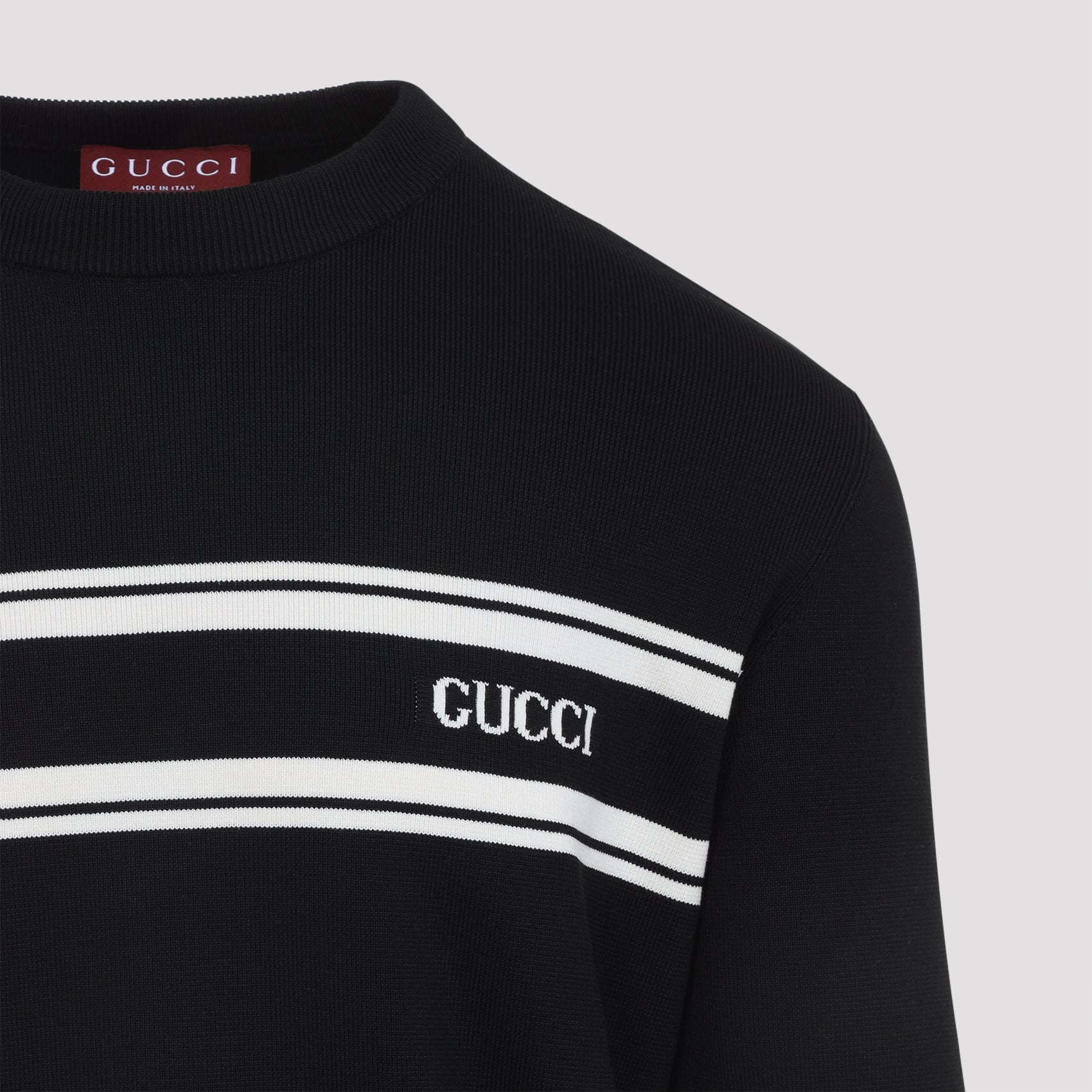 BLACK SILK BLEND SWEATER Gucci