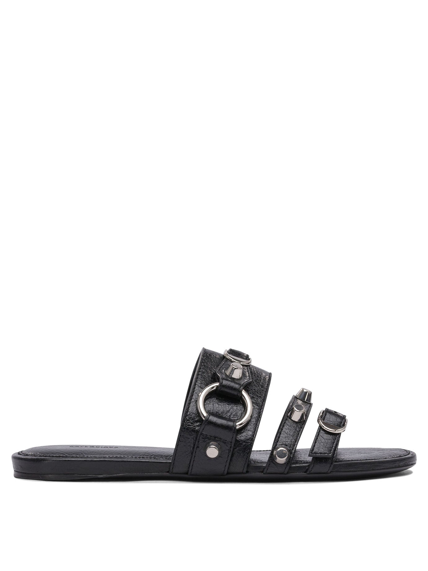 LEATHER BLACK SANDALS Balenciaga BLACK 37