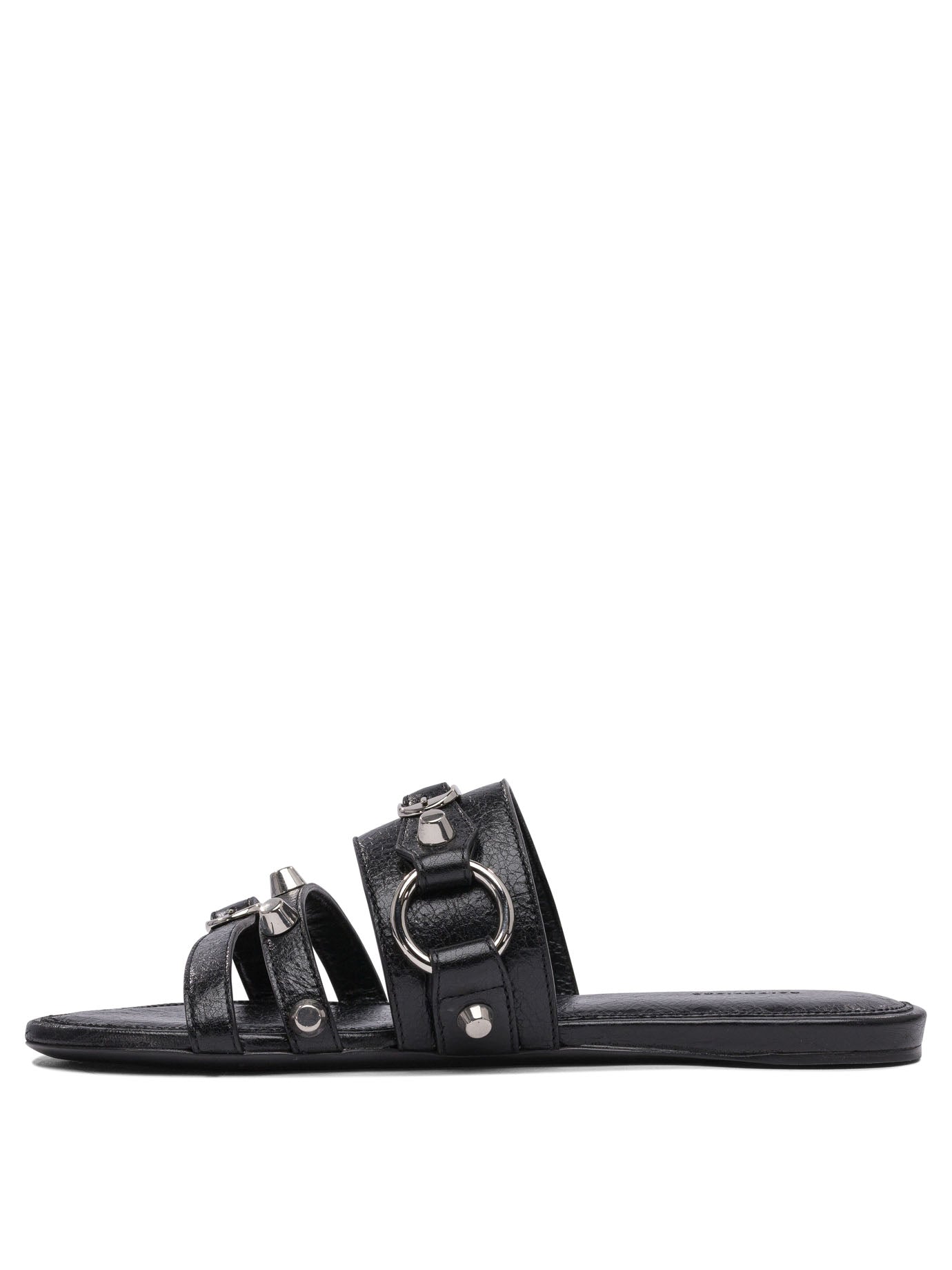 LEATHER BLACK SANDALS Balenciaga