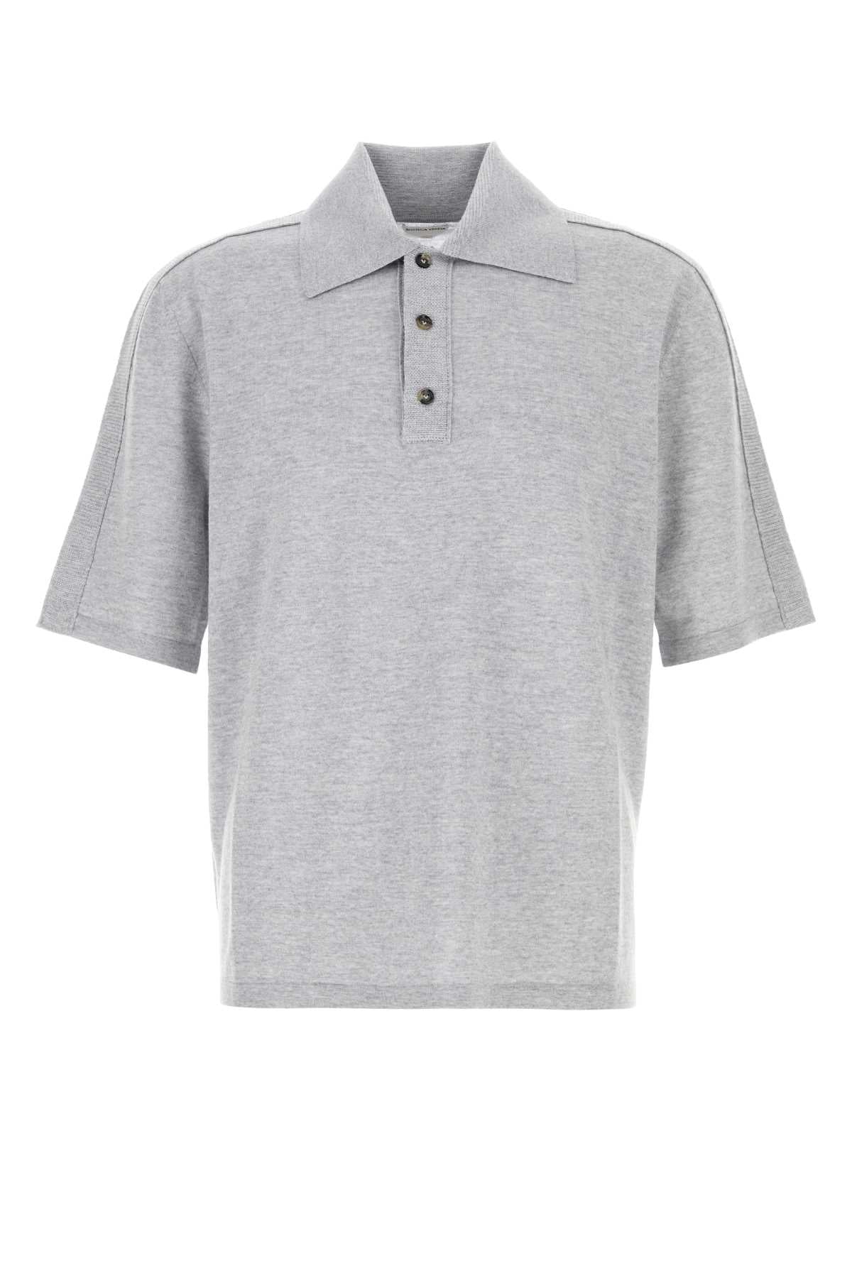 GREY WOOL POLO SHIRT Bottega Veneta GREY M