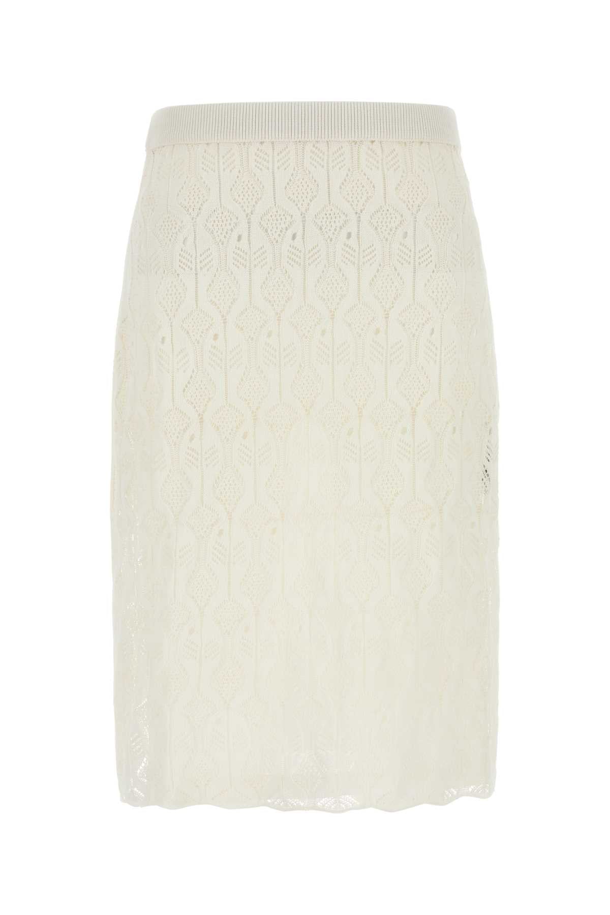 WHITE LACE SKIRT Bottega Veneta WHITE XS
