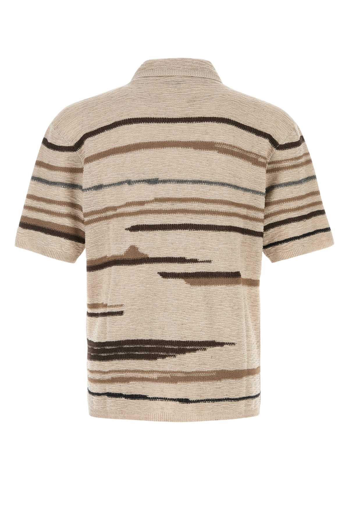 EMBROIDERED COTTON BLEND POLO SHIRT Bottega Veneta