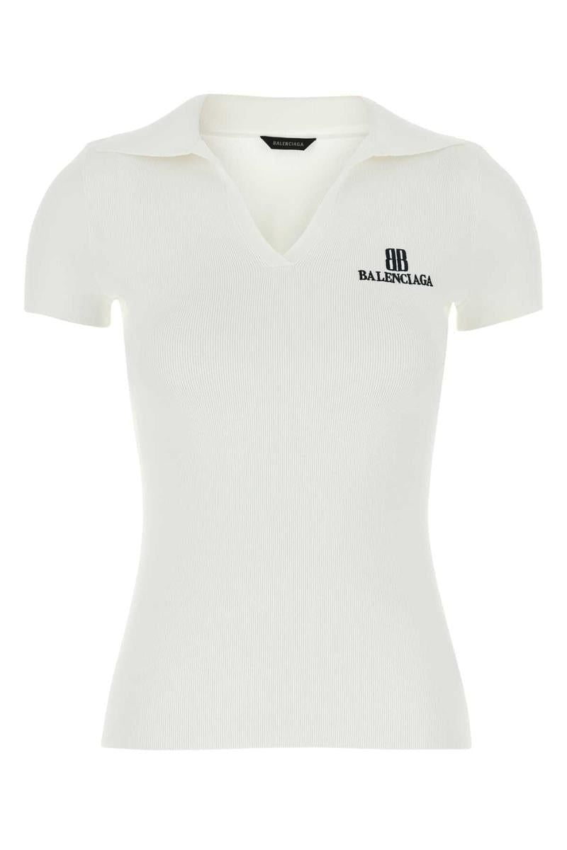 T-SHIRT WITH V-NECKLINE Balenciaga WHITE S