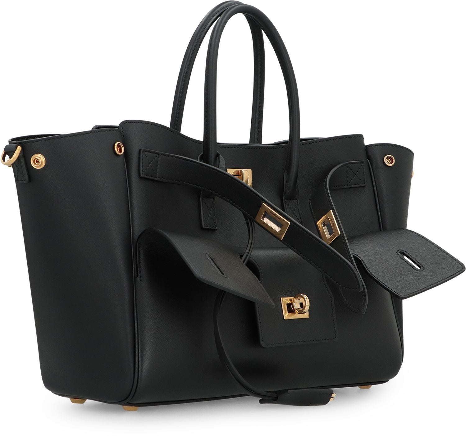 BLACK LEATHER SMALL CARRY ALL BEL AIR SHOPPING BAG Balenciaga