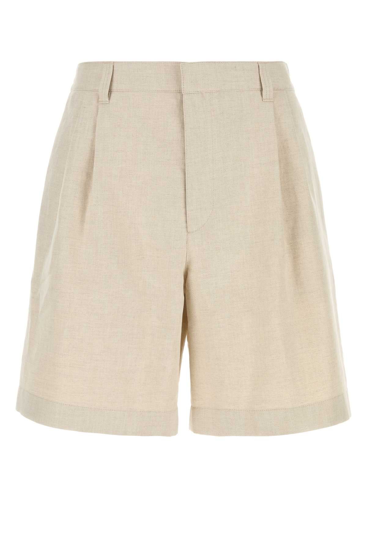 SAND TWILL BERMUDA SHORTS Bottega Veneta BEIGE O TAN 48
